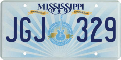 MS license plate JGJ329