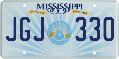 MS license plate JGJ330