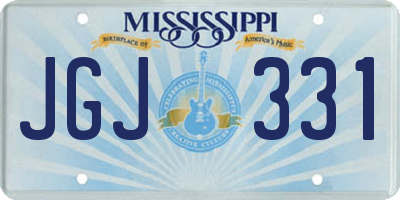 MS license plate JGJ331