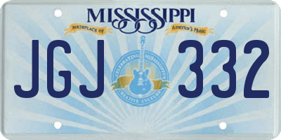 MS license plate JGJ332