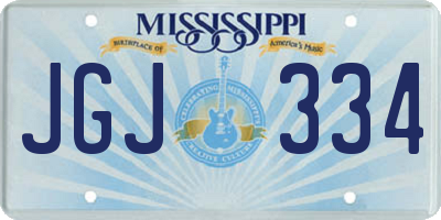 MS license plate JGJ334