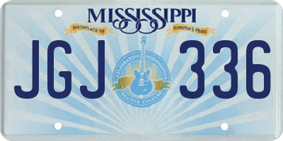 MS license plate JGJ336
