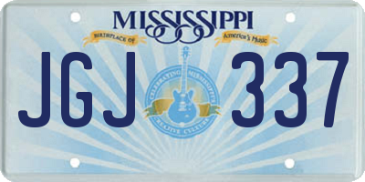 MS license plate JGJ337
