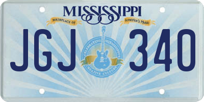 MS license plate JGJ340
