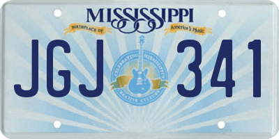 MS license plate JGJ341