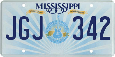 MS license plate JGJ342