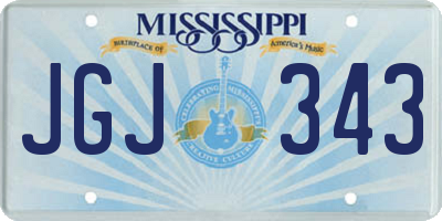 MS license plate JGJ343