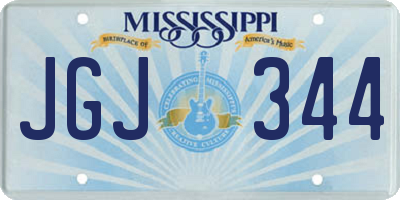 MS license plate JGJ344