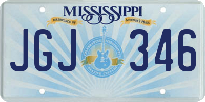 MS license plate JGJ346