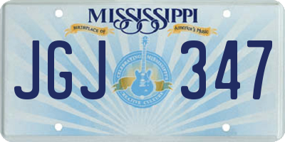 MS license plate JGJ347