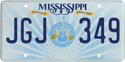 MS license plate JGJ349