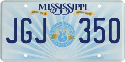 MS license plate JGJ350