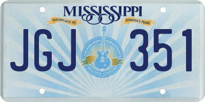 MS license plate JGJ351