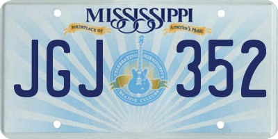 MS license plate JGJ352