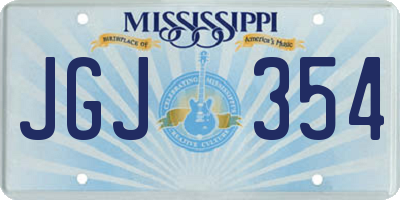 MS license plate JGJ354
