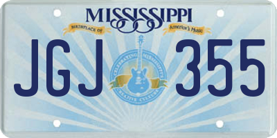 MS license plate JGJ355