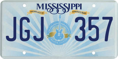 MS license plate JGJ357