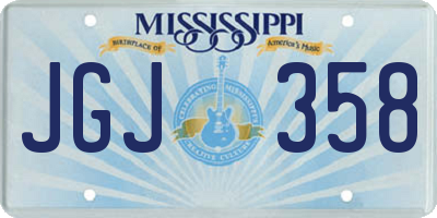 MS license plate JGJ358