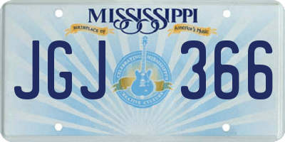 MS license plate JGJ366