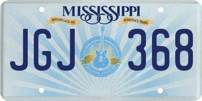 MS license plate JGJ368