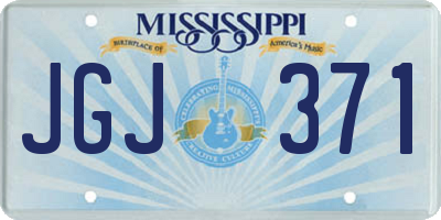 MS license plate JGJ371