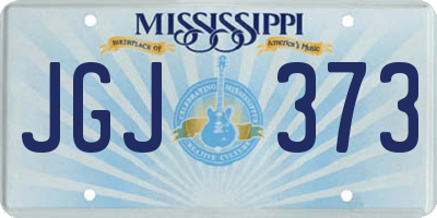 MS license plate JGJ373