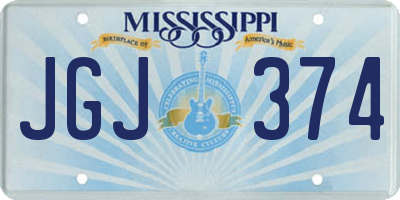MS license plate JGJ374