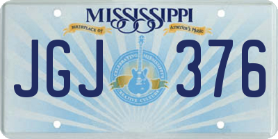 MS license plate JGJ376