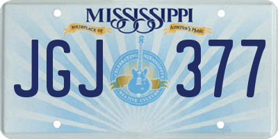 MS license plate JGJ377