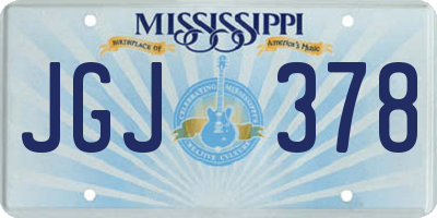 MS license plate JGJ378
