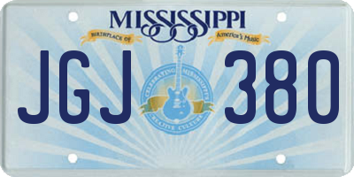 MS license plate JGJ380