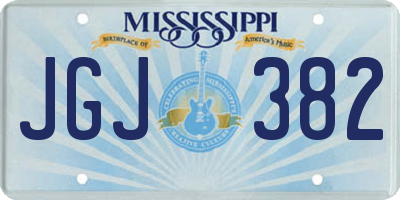 MS license plate JGJ382