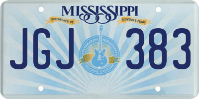 MS license plate JGJ383