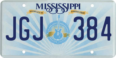 MS license plate JGJ384