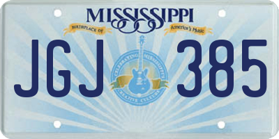 MS license plate JGJ385