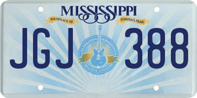 MS license plate JGJ388