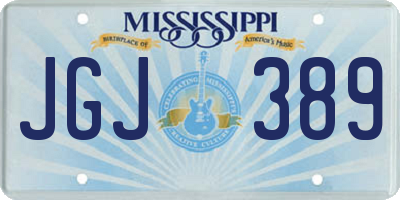 MS license plate JGJ389