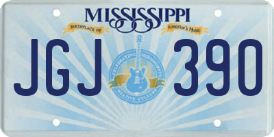MS license plate JGJ390