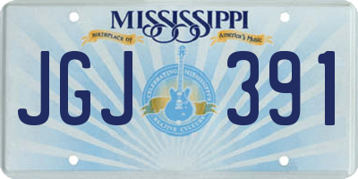 MS license plate JGJ391