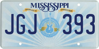 MS license plate JGJ393