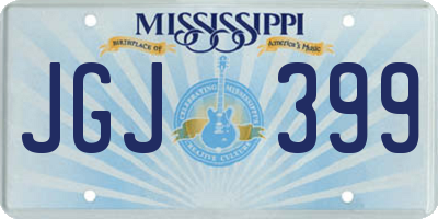 MS license plate JGJ399