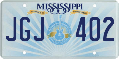MS license plate JGJ402
