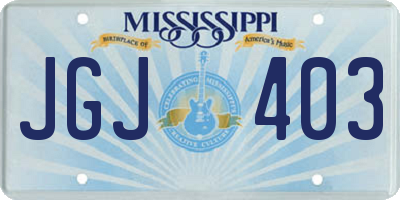 MS license plate JGJ403