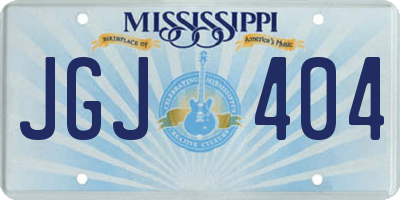 MS license plate JGJ404