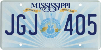 MS license plate JGJ405