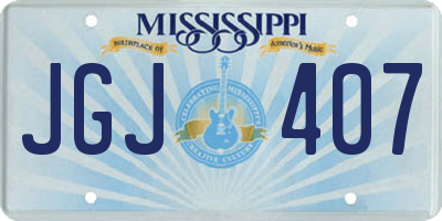 MS license plate JGJ407