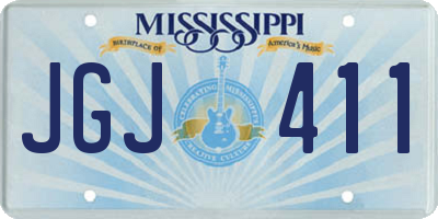 MS license plate JGJ411