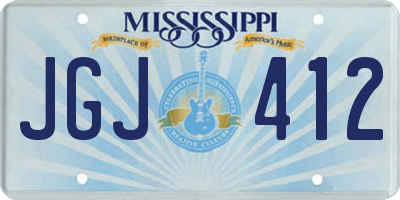 MS license plate JGJ412