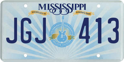 MS license plate JGJ413