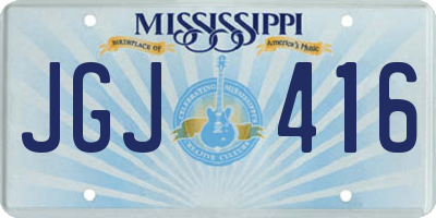 MS license plate JGJ416
